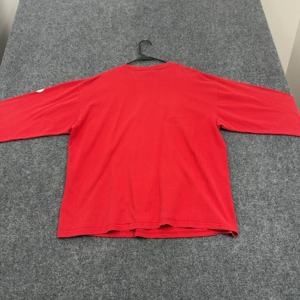 Vintage Boston Red Sox Adidas Shirt Mens L Red Cotton Long Sleeve Graphic Sporty